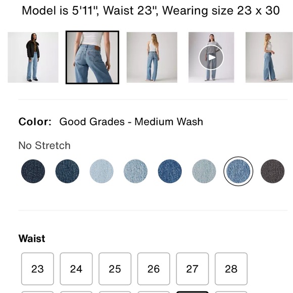 Levi's Low Loose Jean 33 X 30 new with tags - Picture 6 of 12